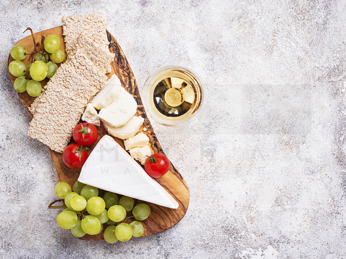 Cheese Plate With Grapes